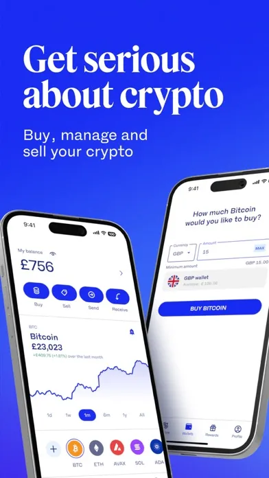 Luno app: portfolio balance and Bitcoin price chart