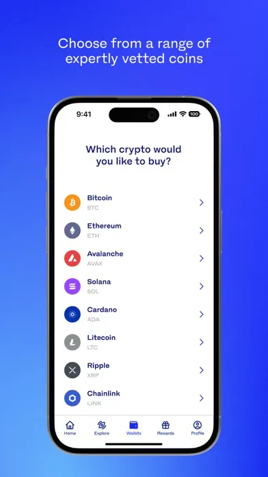 Luno app: buying Bitcoin flow