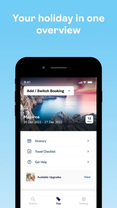 TUI app: holiday overview screen